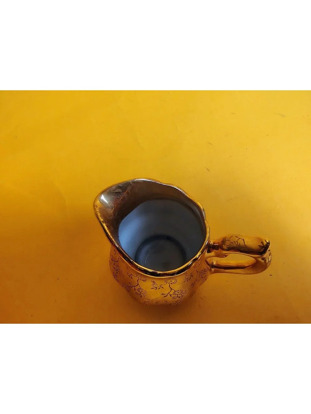 Vintage Bavaria 22K Gold Weeping Creamer Pitcher Mini 3
